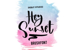 Hey Sunset Font: A Simple Brush Typeface for Small Business Branding