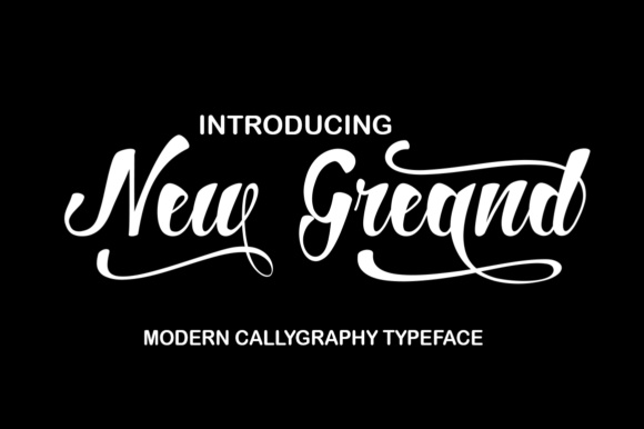 New Greand: A Modern Script Font for Editorial Design