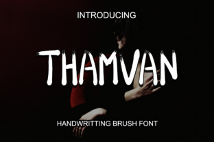 Thamvan Font: Bold Texture for Handmade Labels